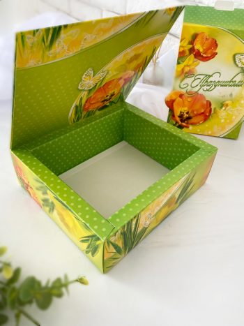 Коробка для подарка с шубером "С праздником" — изображение 3